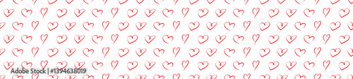 Red heart seamless pattern
