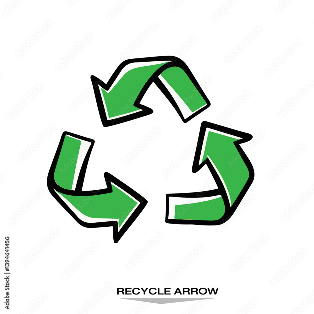 recycling symbol on white background recycling symbol on white background
