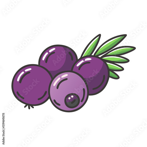 acai berry icon, acai berry vector illustration-simple illustration of acai berry, perfect for acai berry logos and icons