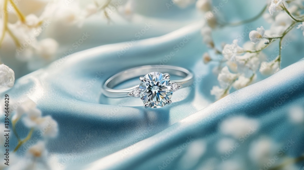 Silver ring with a diamond. Golden ring with a diamond. Wedding accessories. Wedding Rings. Diamond engagement ring. Ring in box. Ring and flower. Elegant diamond. Romance and luxury. Marriage Silver ring with a diamond. Golden ring with a diamond. Wedding accessories. Wedding Rings. Diamond engagement ring. Ring in box. Ring and flower. Elegant diamond. Romance and luxury. Marriage