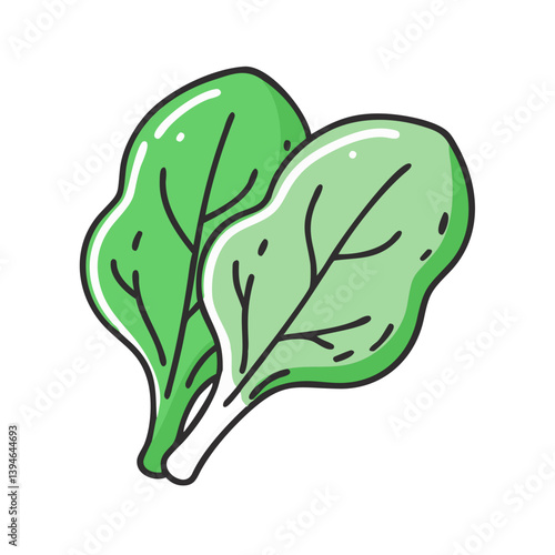 baby spinach icon, baby spinach vector illustration-simple illustration of baby spinach, perfect for baby spinach logos and icons
