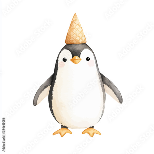 Penguin with a whimsical ic...