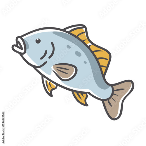 barramundi icon, barramundi vector illustration-simple illustration of barramundi, perfect for barramundi logos and icons