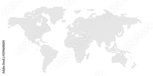 halftone world map vector illustration 