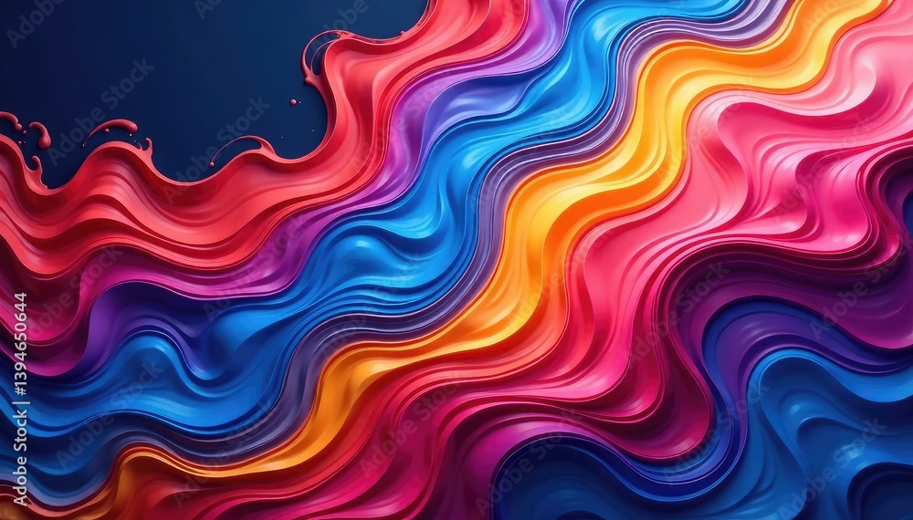 Fototapeta premium Abstract swirling paint streaks, vibrant hues, bright, speed, fluid