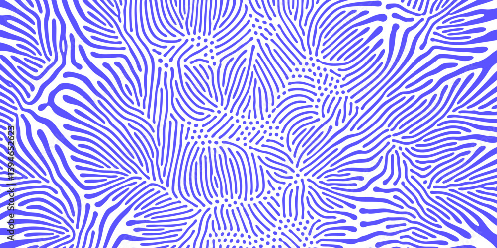Abstract organic pattern background or diffusion reaction pattern. Vector blue irregular organic lines on white background for trendy modern design Abstract organic pattern background or diffusion reaction pattern. Vector blue irregular organic lines on white background for trendy modern design