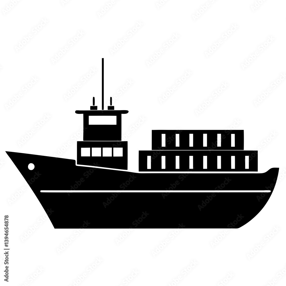 Fototapeta premium Luxurious yacht silhouette