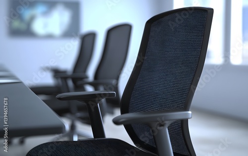 Modern Mesh Office Chairs in Conference Room Setting