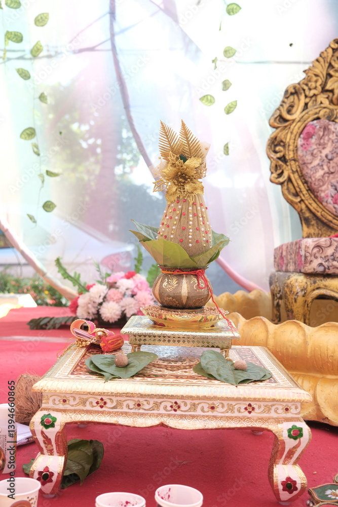Obraz premium Aesthetic wedding detail shot capturing timeless elegance. Perfect for use in bridal magazines, wedding invitations, blog headers, or social media content. No identifiable faces, ideal for creativity 