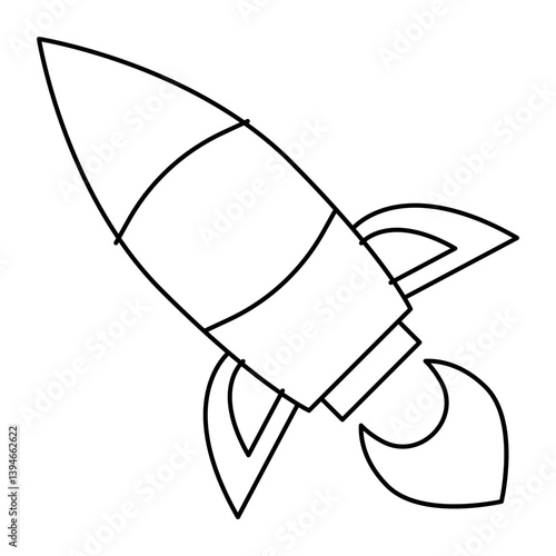 Space Rocket icon vector,Rockets of different shapes. Spaceships , linear icon collection. Space Industry.