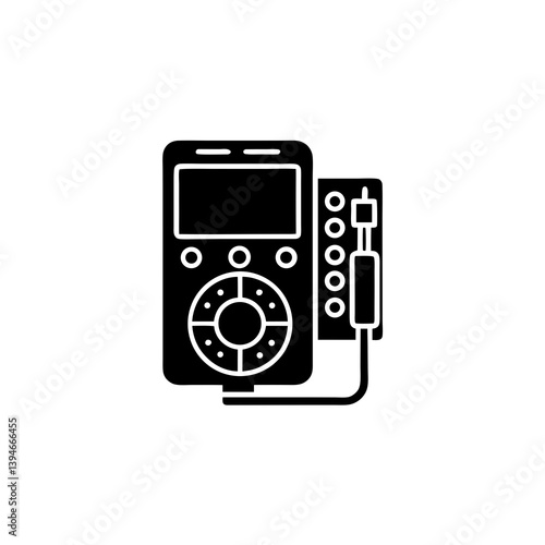 creative details multimeter icon vector illustration
