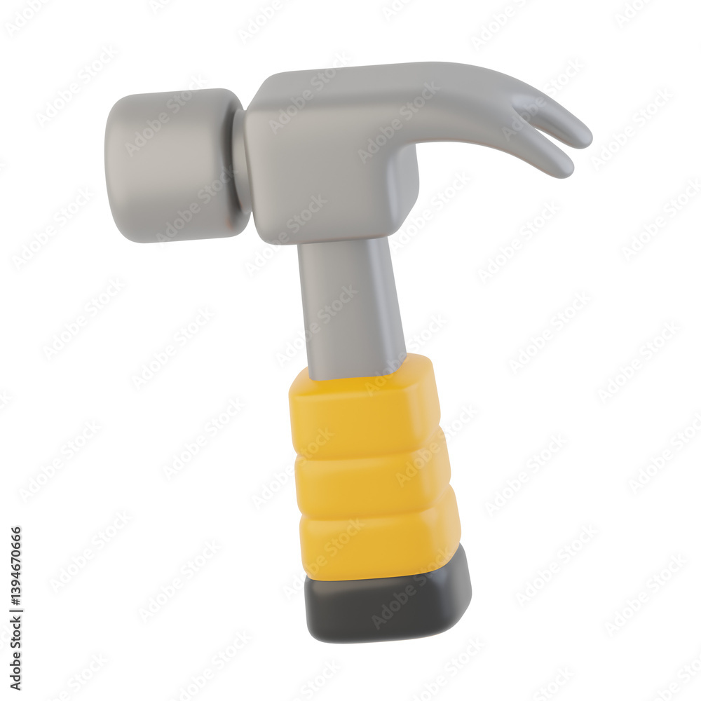 Hammer 3D Icon, 3D Illustrations Hammer 3D Icon, 3D Illustrations