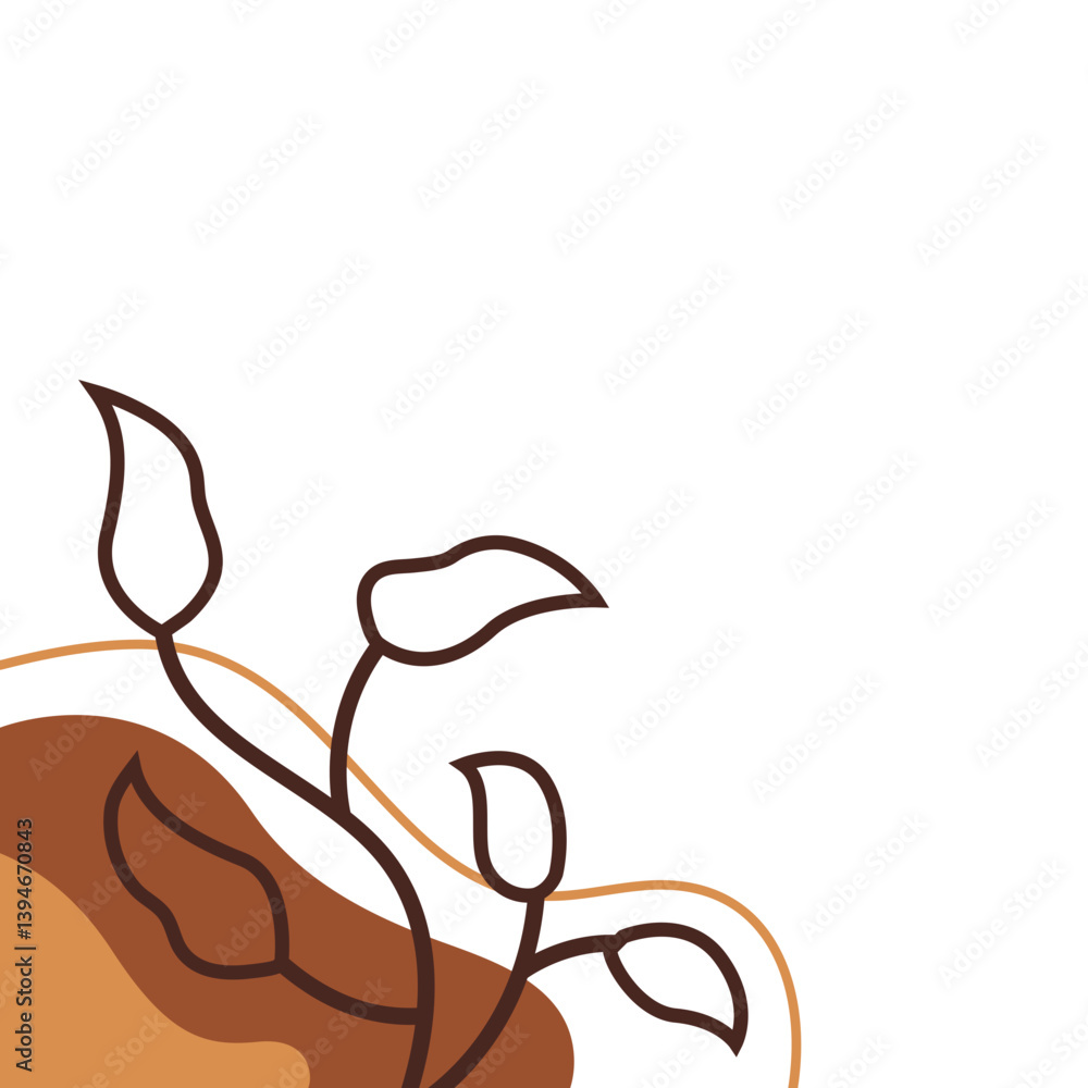 Obraz premium Bohemian Leaf Corner