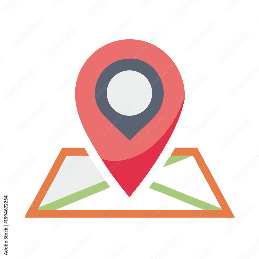Pin Maps Icon Outline Coloring Book Page Line Art Drawing Set White Background Pin Maps Icon Outline Coloring Book Page Line Art Drawing Set White Background