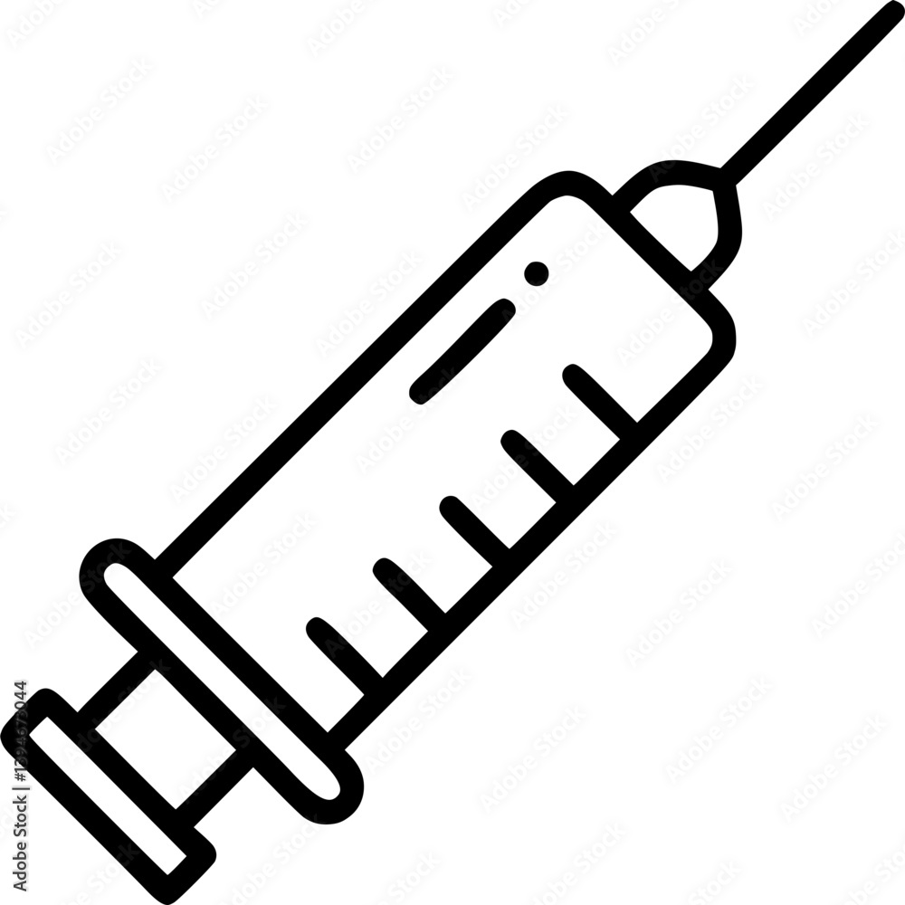 Vaccination shot in outline icon style, Health and medical theme. Vaccination shot in outline icon style, Health and medical theme.