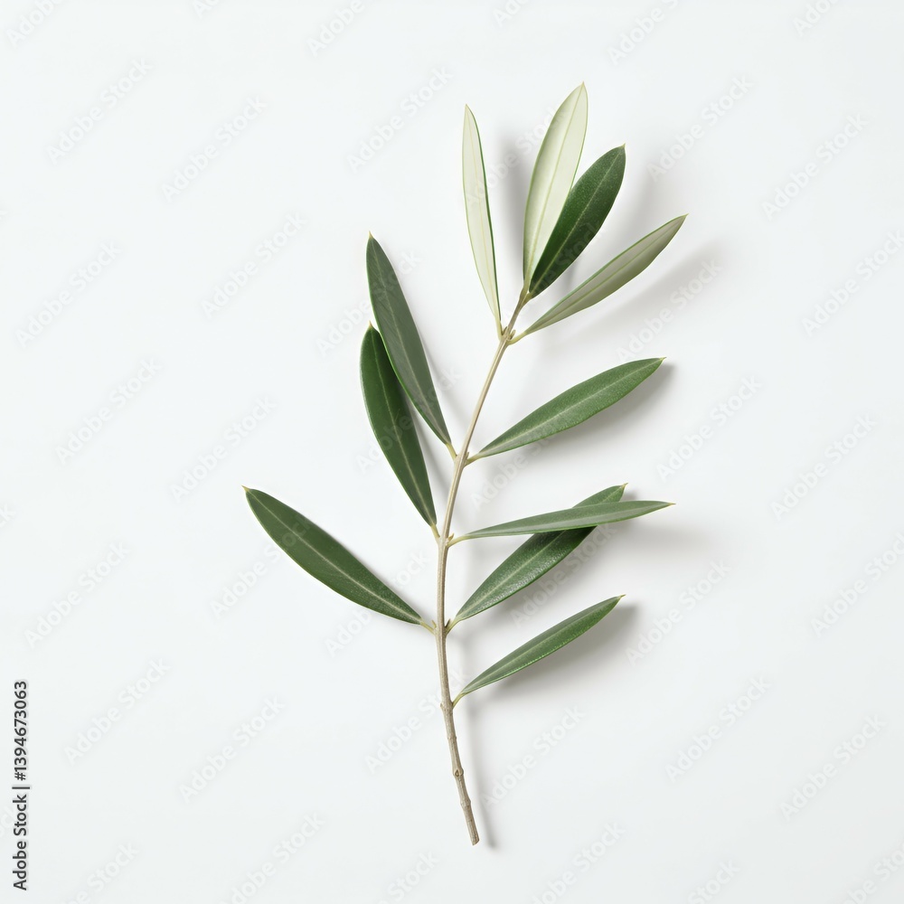Fototapeta premium Olive Branch Symbol of Peace, Nature's Serenity, Minimalist Photography