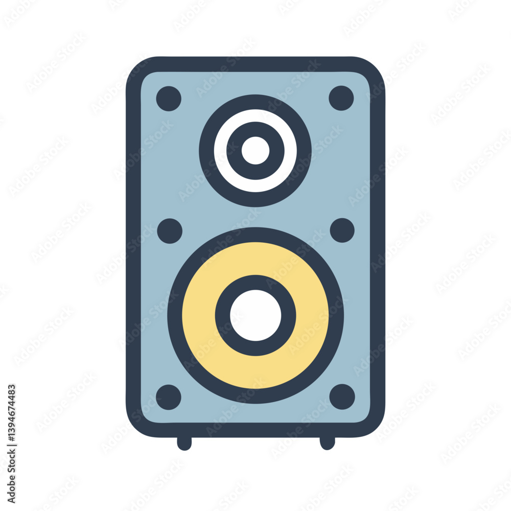 Speaker Icon Outline Coloring Book Page Line Art Drawing Set White Background Speaker Icon Outline Coloring Book Page Line Art Drawing Set White Background