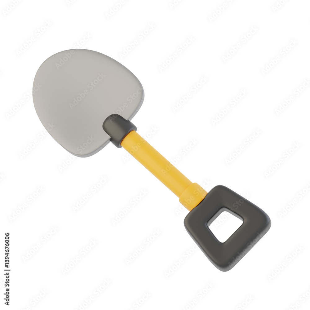 Shovel 3D Icon, 3D Illustrations Shovel 3D Icon, 3D Illustrations