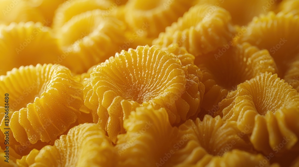 Close-up of pasta, intricate spiral design Close-up of pasta, intricate spiral design
