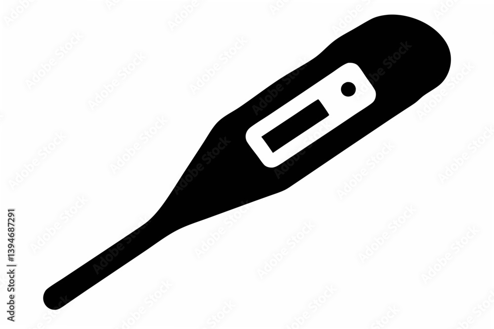 digital thermometer silhouette vector digital thermometer silhouette vector