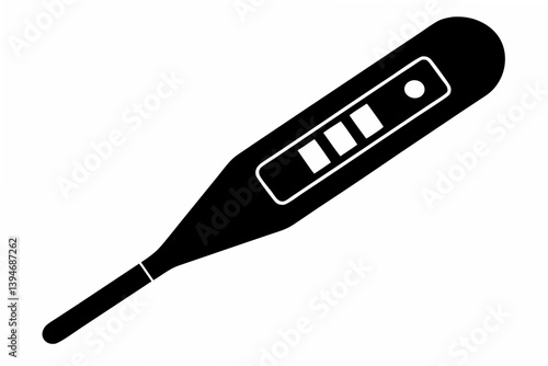 digital  thermometer silhouette vector