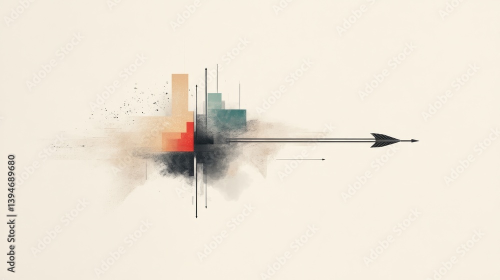Fototapeta premium Abstract arrow, urban design