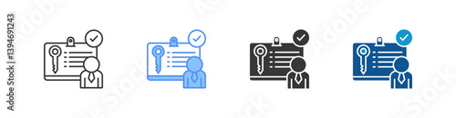 Employee Credentials Multistyle Icon Sheet