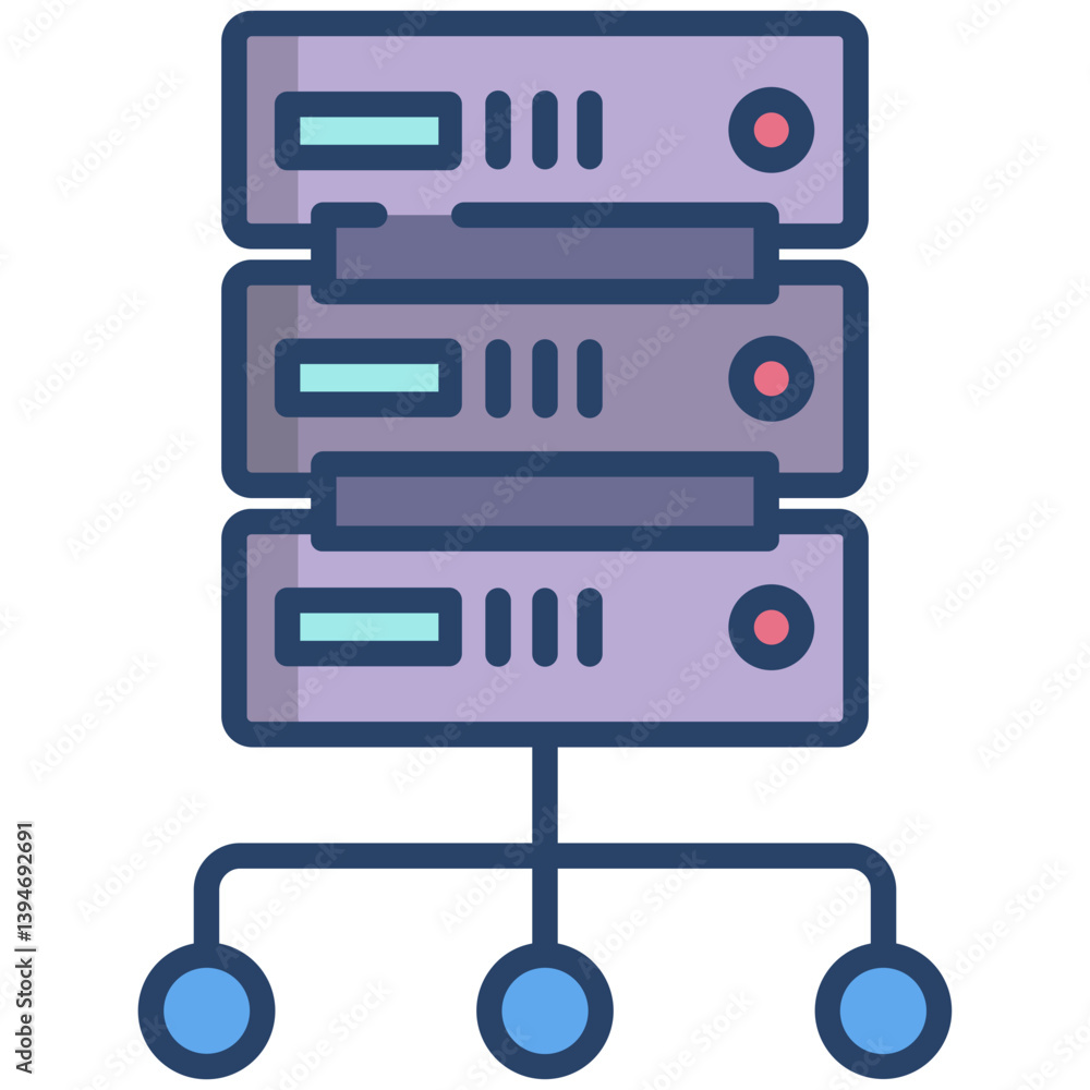 Linear color Big Data icon Linear color Big Data icon