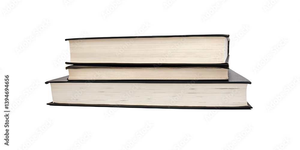 Isolated stack of old books, a paper pile representing education and knowledge Isolated stack of old books, a paper pile representing education and knowledge