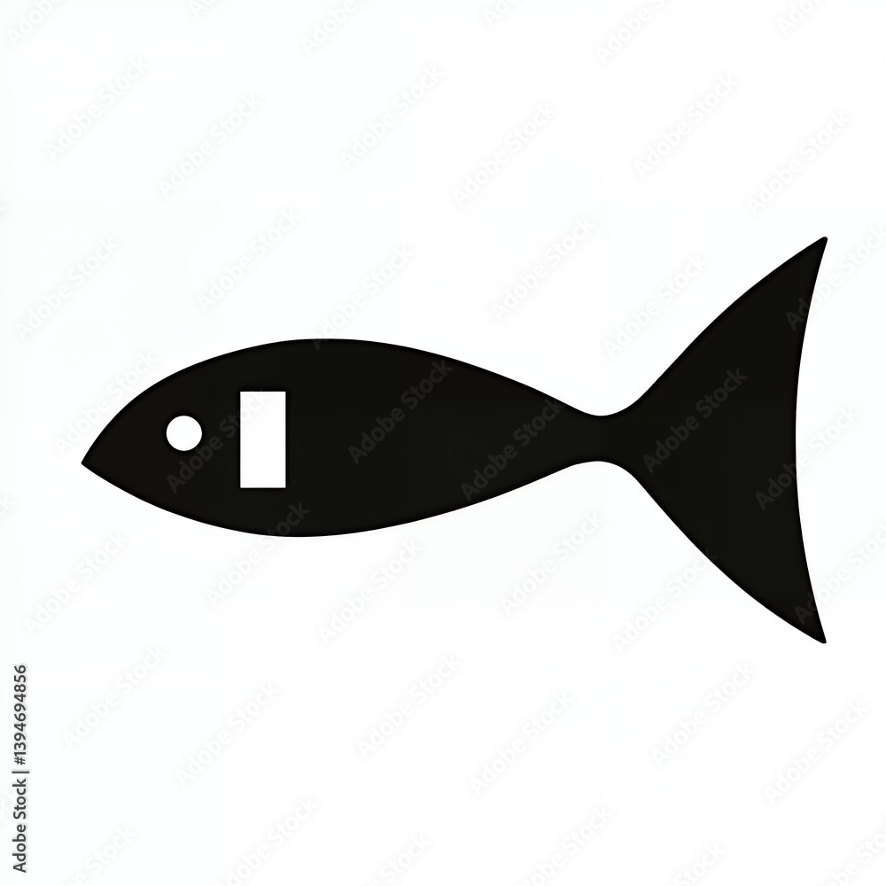 a curved line forming a fish shape a curved line forming a fish shape