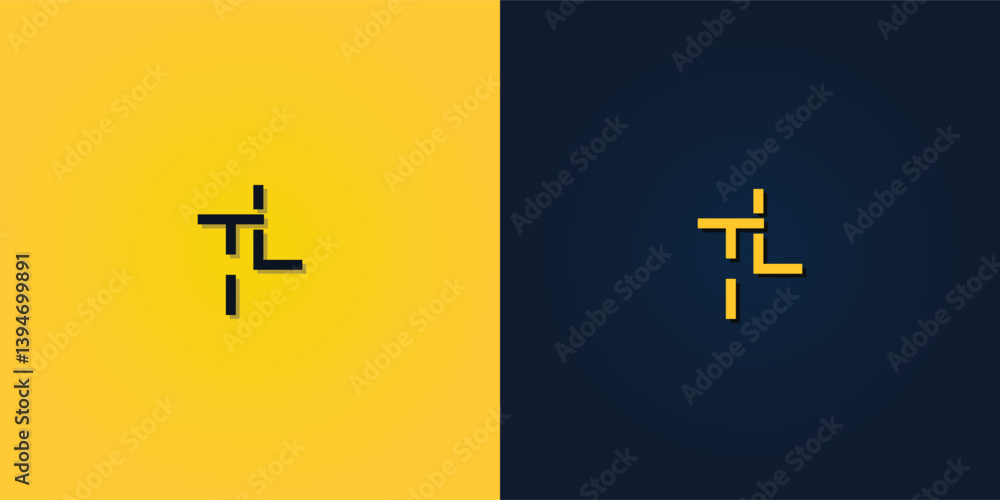 Obraz premium Minimalist Abstract Initial letter TL logo.