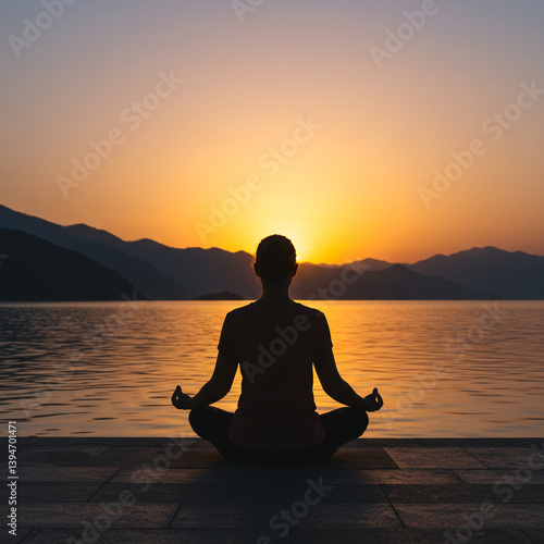 Silhouette of a Person Medi...