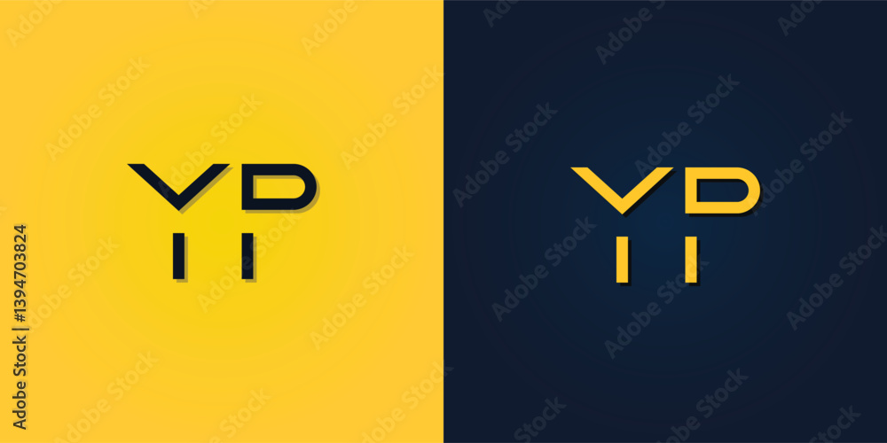Fototapeta premium Minimalist Abstract Initial letter YP logo.