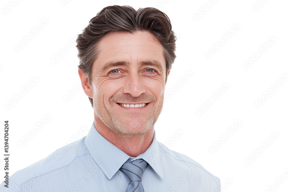 smiling person wearing shirt and tie isolated on transparent white background smiling person wearing shirt and tie isolated on transparent white background