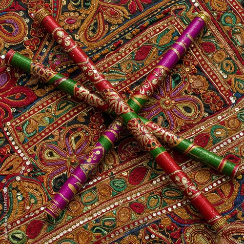 Vibrant Dandiya Sticks on E...