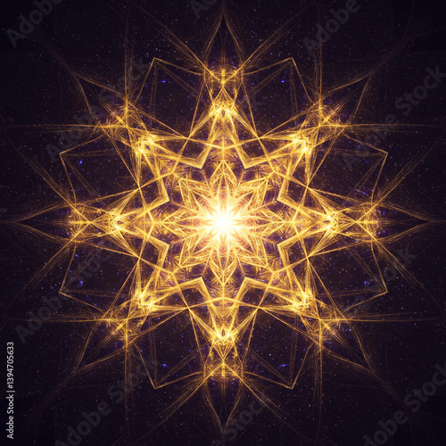 Shining Golden Geometric Ma...