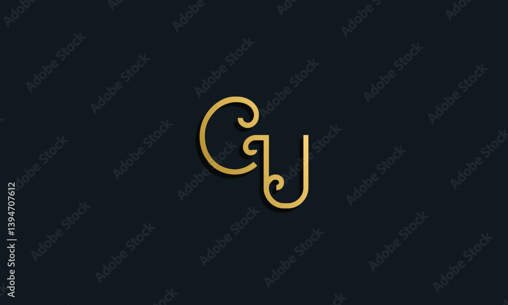 Luxury fashion initial letter CU logo. Luxury fashion initial letter CU logo.