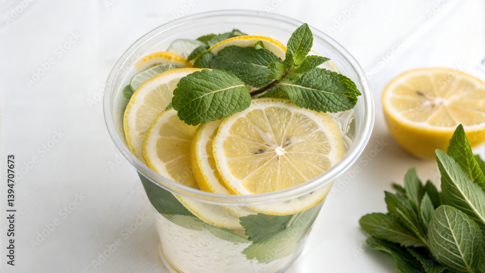 Refreshing Lemonade and Citrus Drinks in Plastic and Paper Cups – Summer Beverage Mockups

