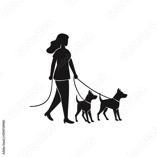 Canvas Print animal silhouette, bird silhouette, farm animal, pet icon, black silhouette, vec