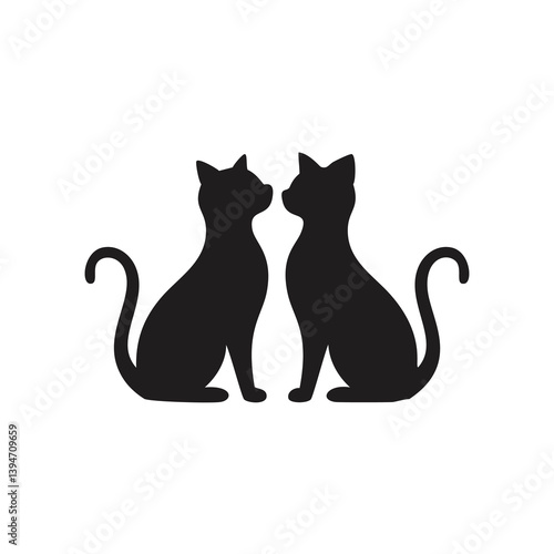 Photography animal silhouette, bird silhouette, farm animal, pet icon, black silhouette, vec