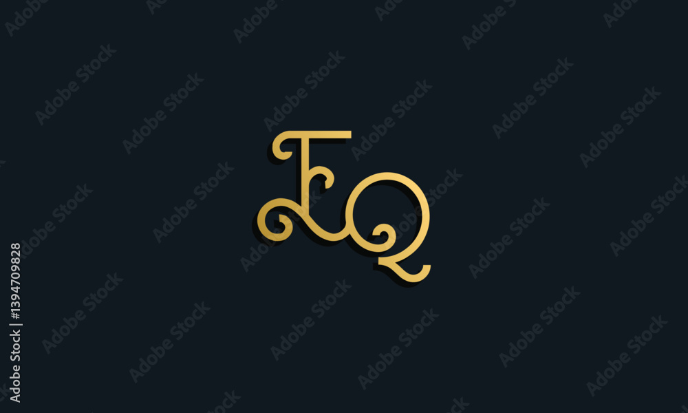 Luxury fashion initial letter EQ logo. Luxury fashion initial letter EQ logo.