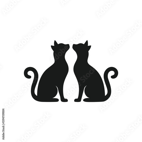Canvas Print animal silhouette, bird silhouette, farm animal, pet icon, black silhouette, vec