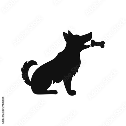 Canvas Print animal silhouette, bird silhouette, farm animal, pet icon, black silhouette, vec