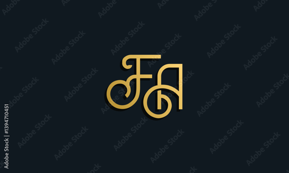Luxury fashion initial letter FA logo. Luxury fashion initial letter FA logo.
