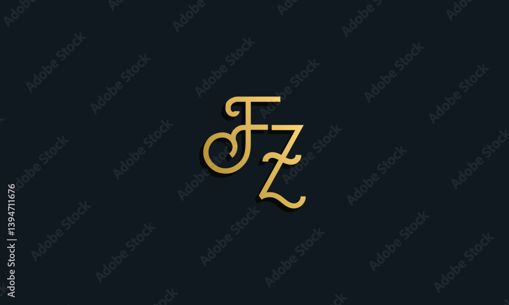 Luxury fashion initial letter FZ logo. Luxury fashion initial letter FZ logo.