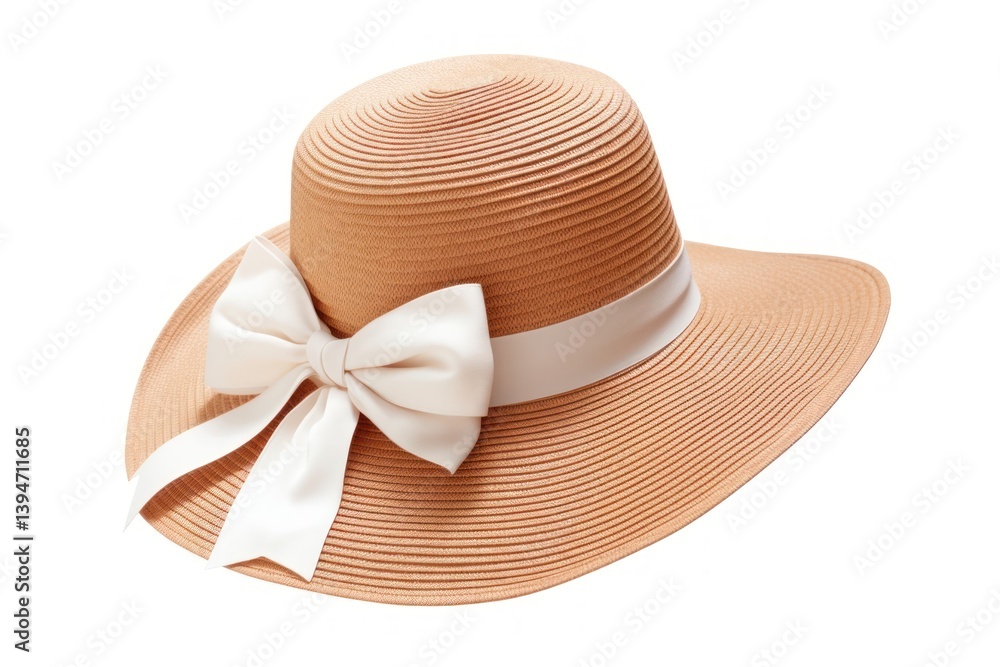 Beach straw hat ribbon white background headwear. Beach straw hat ribbon white background headwear.