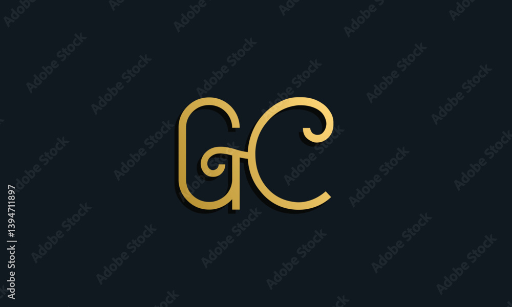 Luxury fashion initial letter GC logo. Luxury fashion initial letter GC logo.
