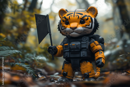 tiger in the woods 11, Generative AI