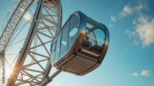 Ferris wheel and blue sky