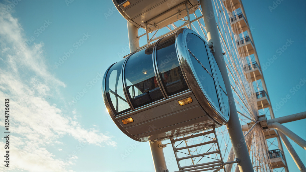 Ferris wheel and blue sky